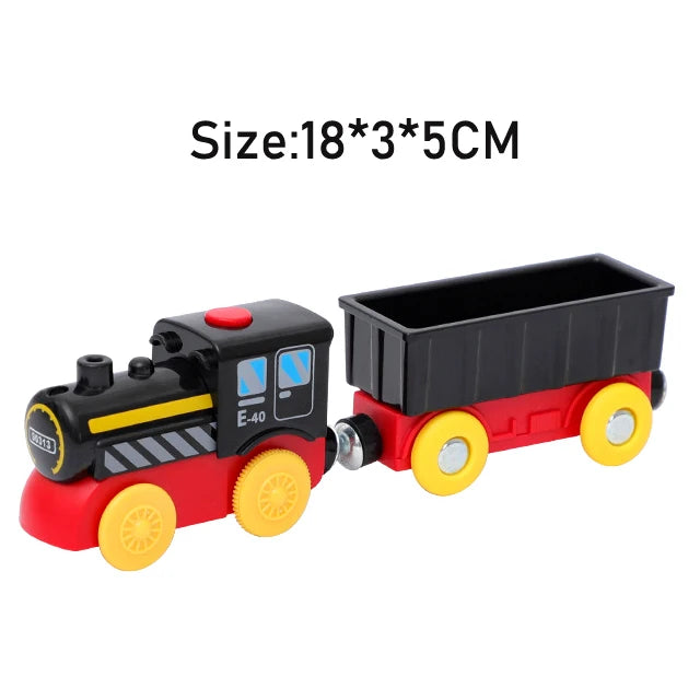 RC Electric Train Set Locomotive Magnetic Train Diecast Slot Toy Fit for Brand Wooden Railway Tracks Toys for Children Gifts