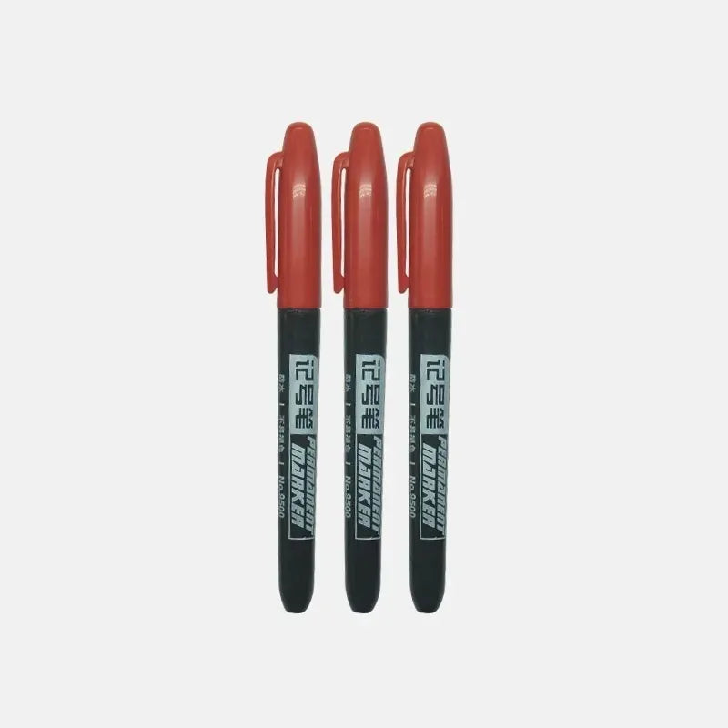 1/6 PCS Permanent Marker Pen Manga Drawing Markers Black Blue Red Waterproof Ink Sketch Pens Stationery Art School Supplies