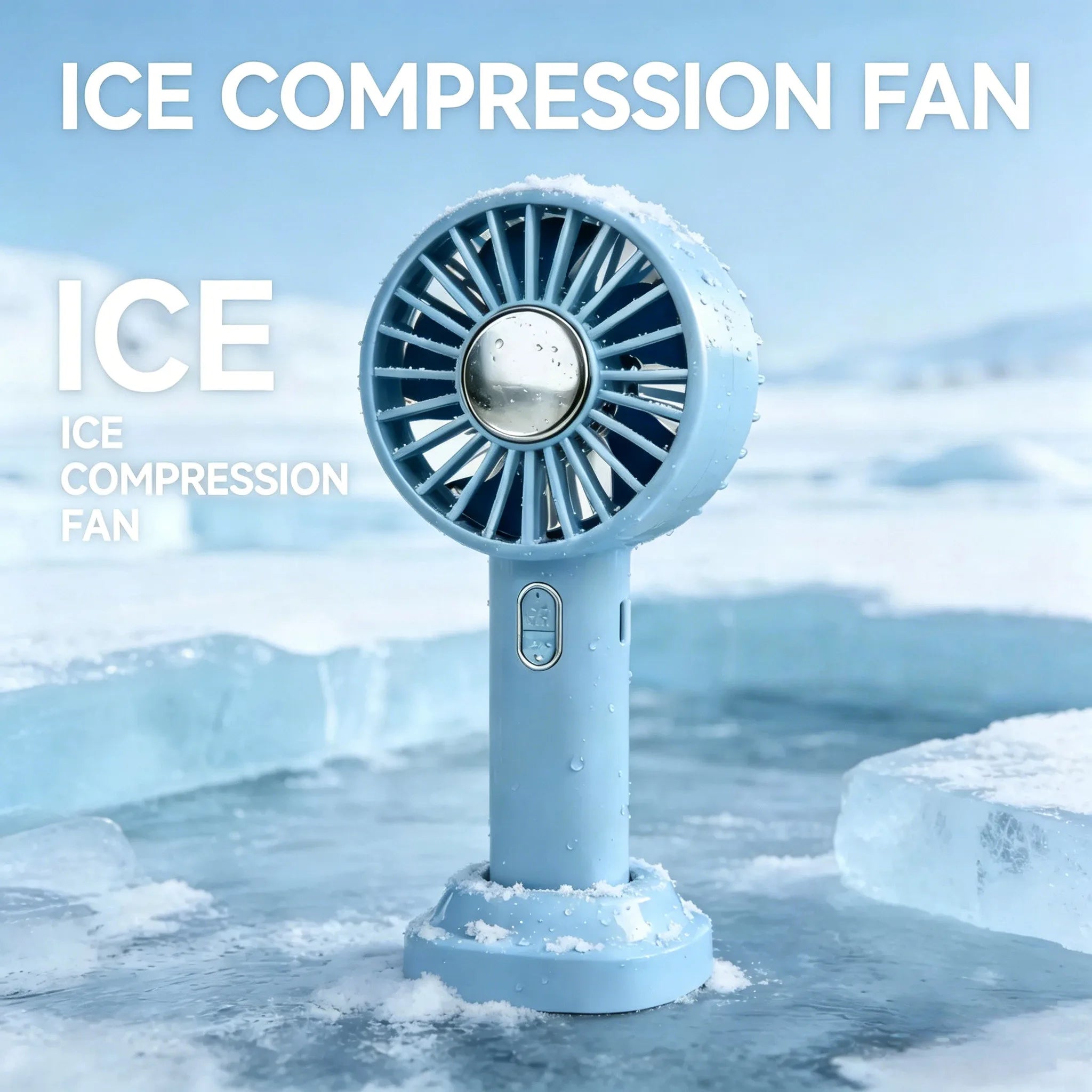 Mini Cooling Fan 3 Speed Portable Summer Refreshing Breeze Ice Pack 1800mAh Rechargeable Personal Air Conditioner Ürün ana görseli