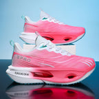 Men's Casual, Comfortable and Fashionable Road Running Shoes, Stable Inversion, Sports and Outdoor, Lace-Up Design, Low-Top Style, Fabric Upper and Comfortable Insoles, Non-Slip Wear-Resistant Soles, Geometric Patterns, Suita