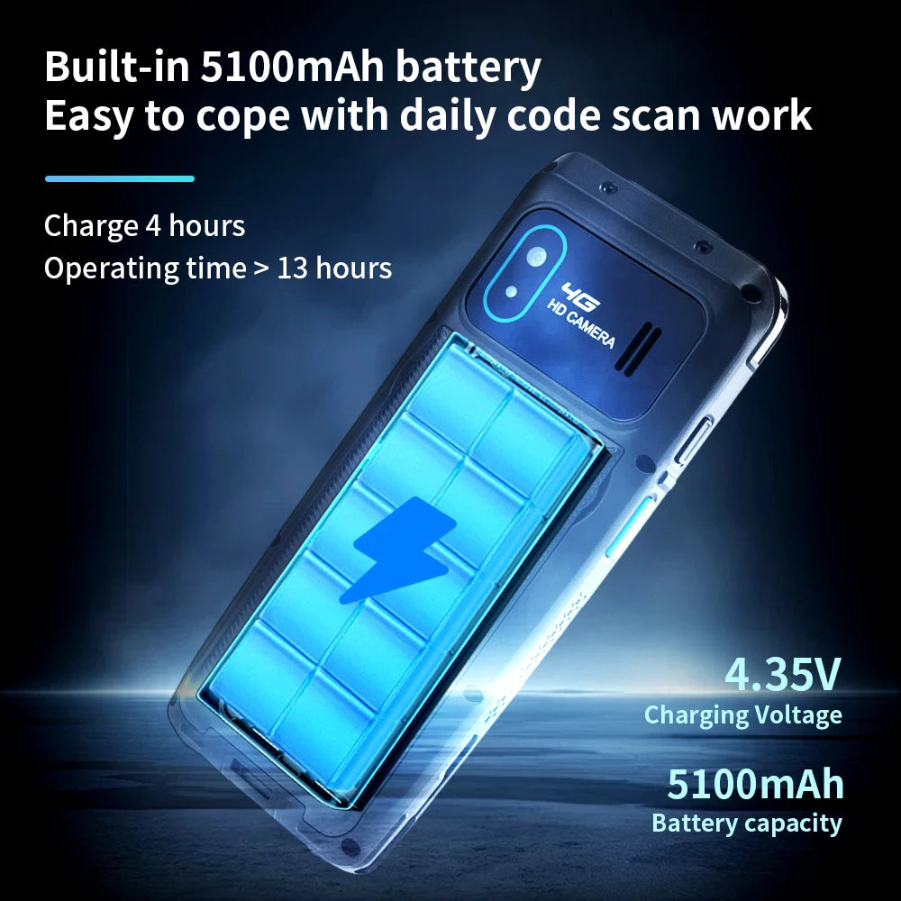 YK957 JR Android 2d Qr Code Reader Handheld Terminal Pda Android Barcode Scanner with Nfc Rfid Reader Medical Device Pdas 4+64g