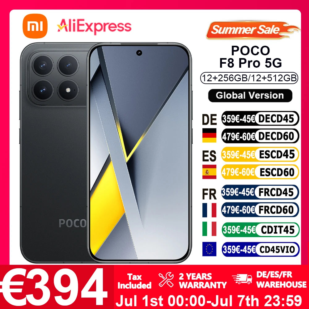 Global Version POCO F8 Pro 5G 6.59" Snapdragon® 8 Elite Mobile Platform 100W HyperCharge 6210mAh 50MP camera NFC IP68 XIaomi