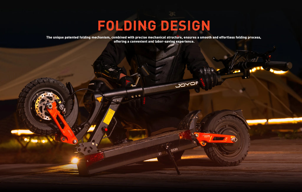 JOYOR T10 Folding Electric Scooter, Dual 1000W Motor, 10 inch Off-road Adults E-scooter with 60V 18Ah Battery