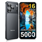 Blackview WAVE 7C Smartphone 6.56'' HD+IPS 5000mAh Battery 16GB(4+12)+64GB Unisoc Cell Phone 32MP+13MP 4G Android 16 Dual SIM
