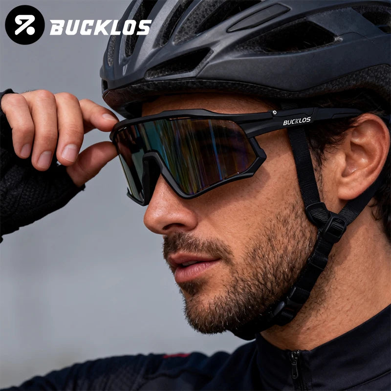 BUCKLOS Polarsized Cycling Glasses UV400 Road Mountain Bike Goggles TR-90 Frame Windproof Outdoor Sports Eyewear Cycling Parts Ürün ana görseli