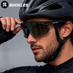 BUCKLOS Polarsized Cycling Glasses UV400 Road Mountain Bike Goggles TR-90 Frame Windproof Outdoor Sports Eyewear Cycling Parts