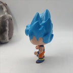 Funko Dragon Ball Goku #121 Super Saiyan Model Cake Ornament Toy Sculpture Blue Practice Suit Animated Character Statue