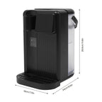 1700W 3L Instant Hot Water Dispenser 3s Heat LED Touch Screen Electric Kettle 25-99°C Temp Control EU Plug for Home Office Black