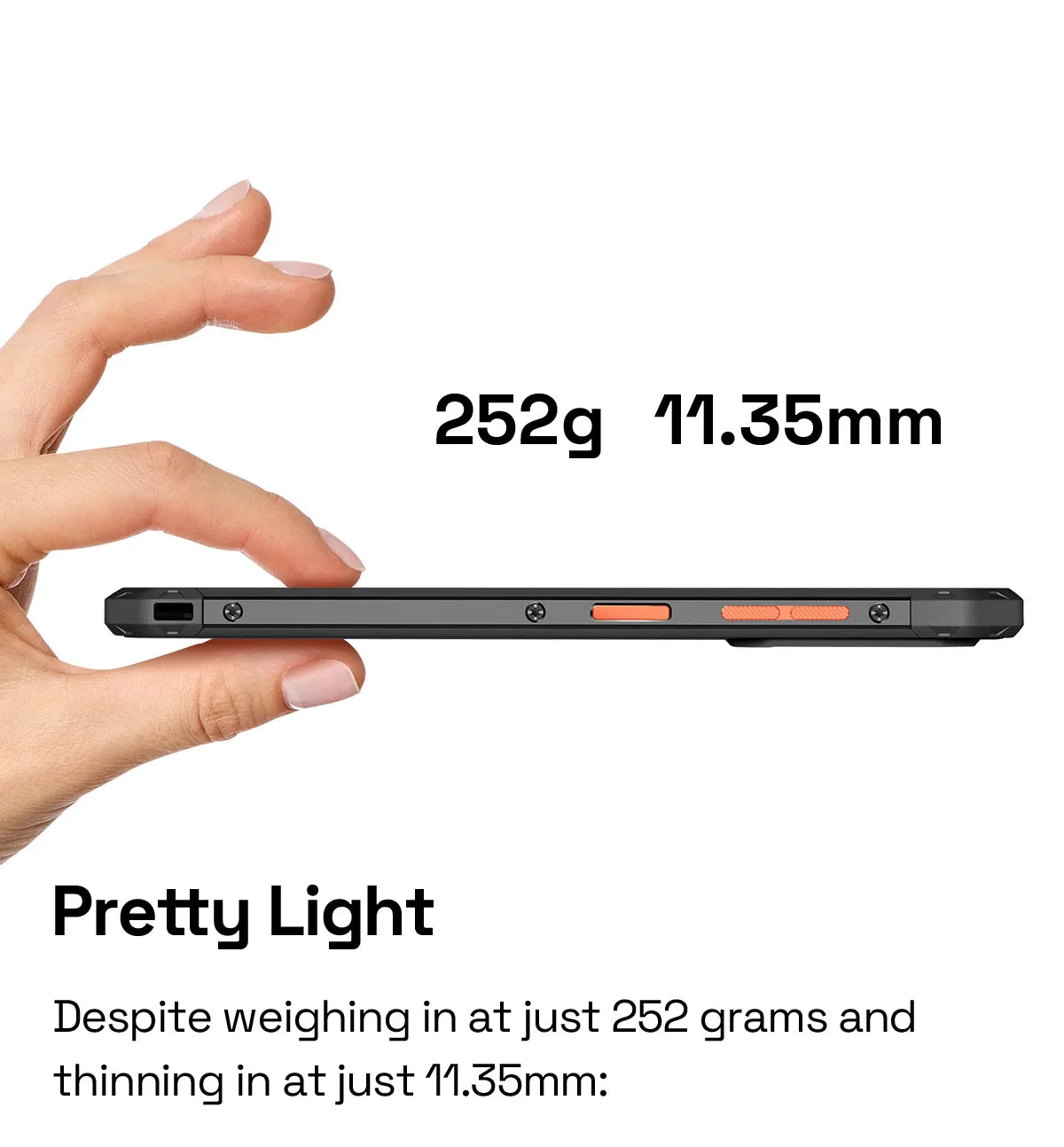 IIIF150 Air1 Rugged Phone Smartphone 5000mAh Battery 6.5" FHD+ Display 20MP Camera NFC IP68 IP69K 11.35MM Ultra-Thin Rugged