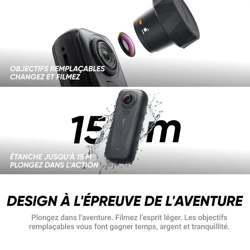 Insta360 X4 Air / X4 Action Camera - 165g light 8K 360-Degree Camera, Invisible Pole Effect Built-in want X4 Air