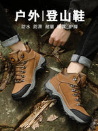 RAN Cow Leather Hiking Boots Men For men Outdoor Sport Walking Sneakers trekking Snow Shoes women Climbing Mountain Hunting boot