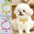 Adjustable Camphor Wood Pet Flea Tick Collar, Summer Dopamine Anti Mosquito Insect Repellent Necklace For Dogs Cats