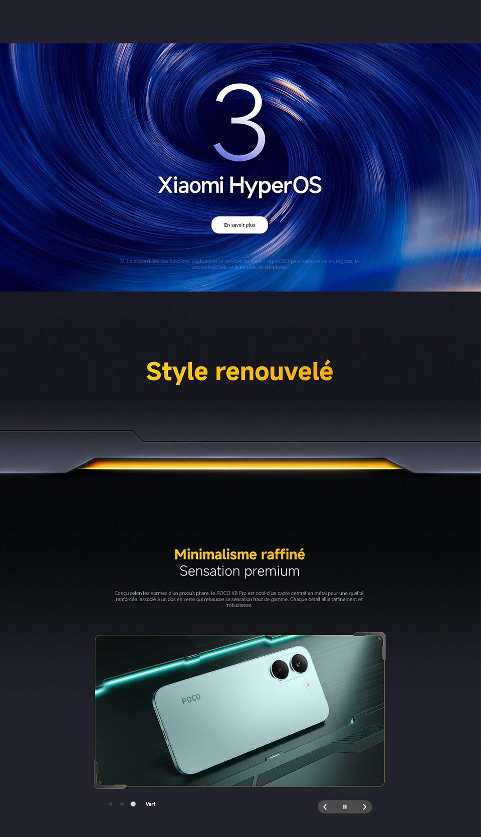 POCO X8 Pro 5G,NFC,Dimensity 8500-Ultra,6.59 inches,120 Hz,50 MP camera, 6500 mAh, IP68 resistance to dust and water