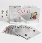 Brand New 54-piece Black and Gold Plastic Playing Card Foil Poker Set Magic Tool Party Tabletop Game