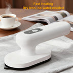 Cordless Clothes Dry Iron Rapid Heating Folding Small Portable Handheld Iron Wrinkle Remover for Home Travel Dry Iron