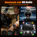 2026 New TANK Ultra 1400mAh Battery Military Smart Watch 10ATM Waterproof Heart Rate Tactical LED Flashlight Men Sports Bracelet