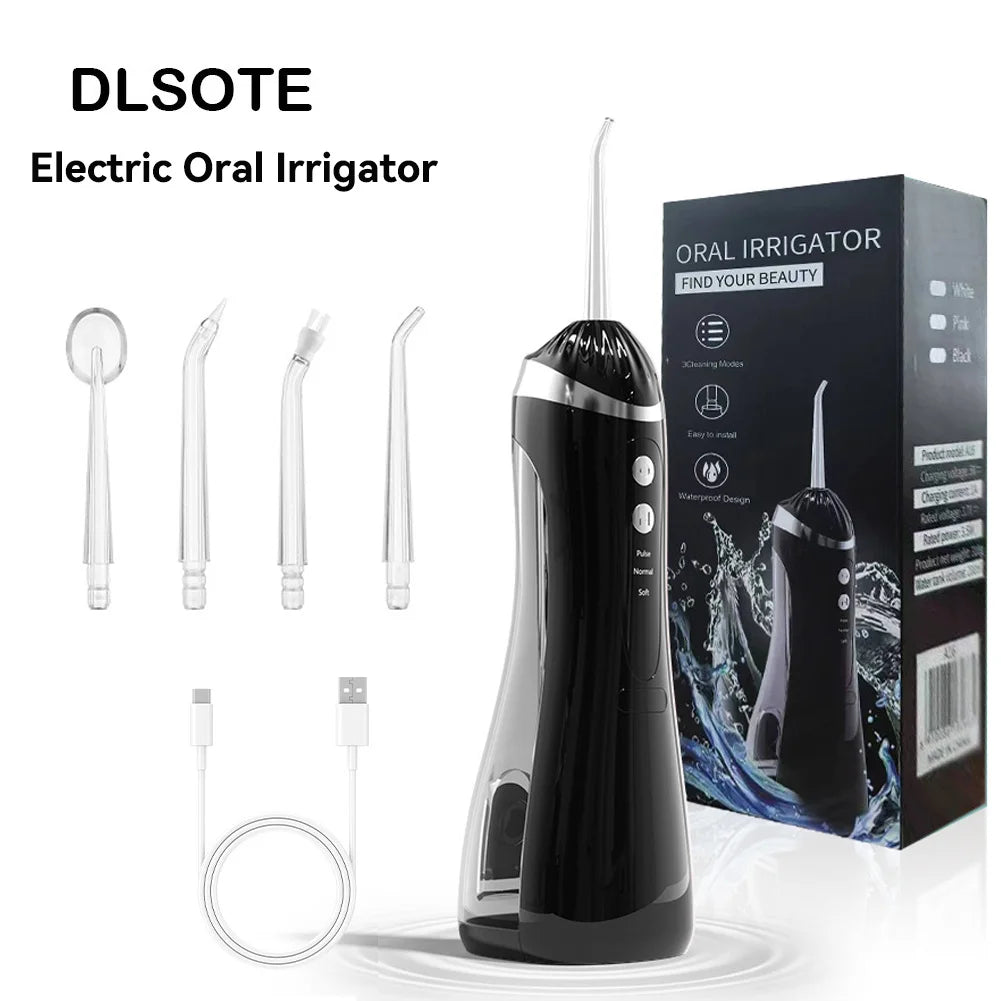 Oral Irrigator 3 Cleaning Modes Portable Rechargeable Waterproof  IP65 Dental Water FlosserTeeth Whitening Jet Floss 200ML Ürün ana görseli