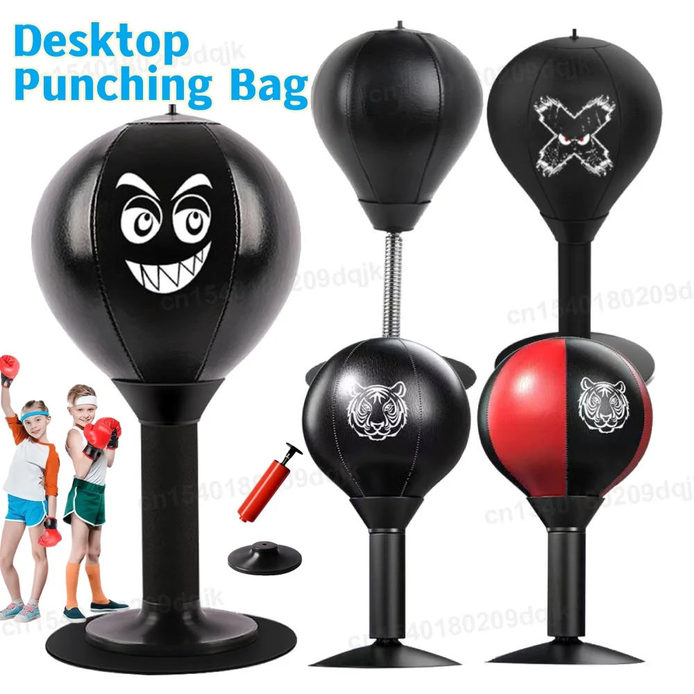 Desktop Punching Ball With Suction Cup Tabletop Boxing Punching Bag Tress Buster Desk Boxing Punch Ball Stress Release Ürün ana görseli