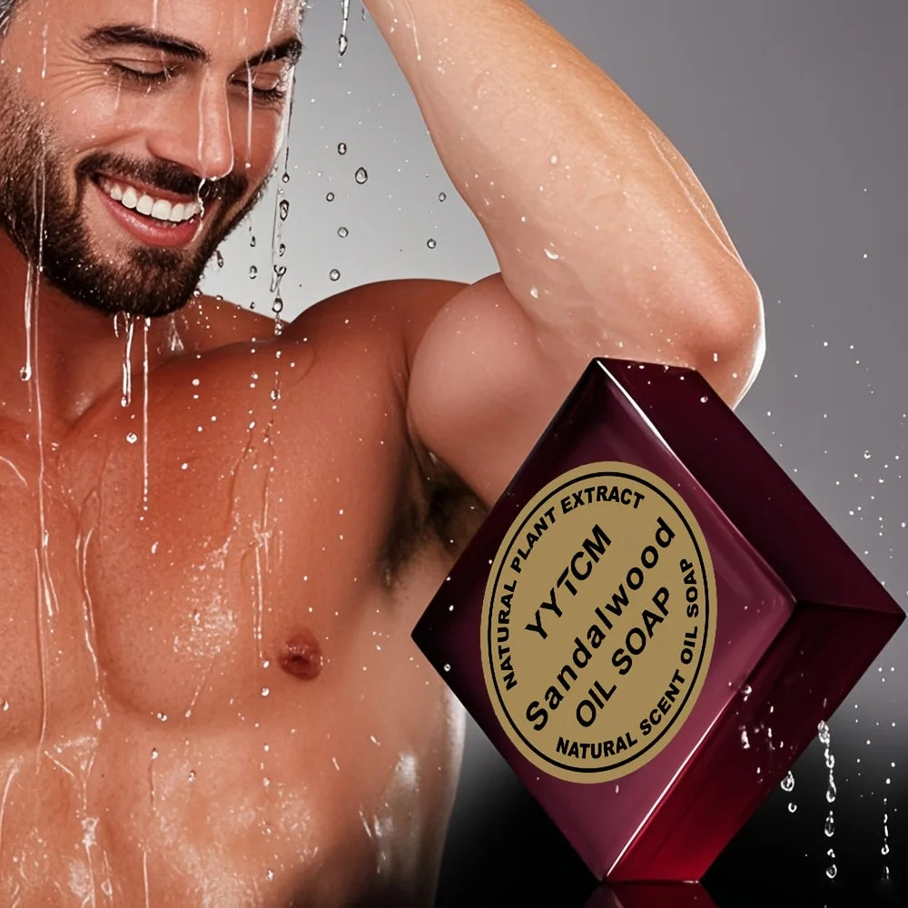 Sandalwood Soap, Men's Fragrance Soap, Long-Lasting Light Fragrance, Bath, Hand-Washing, Face-Washing Soap, Gentle Skin Care, Gift-Giving, Personal Use 65G/Piece Ürün ana görseli