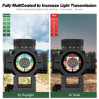 1-5X24 Tactical Optical Scope Red and Green Illuminated Reticle Hunting Scopes Compact Scope Sight