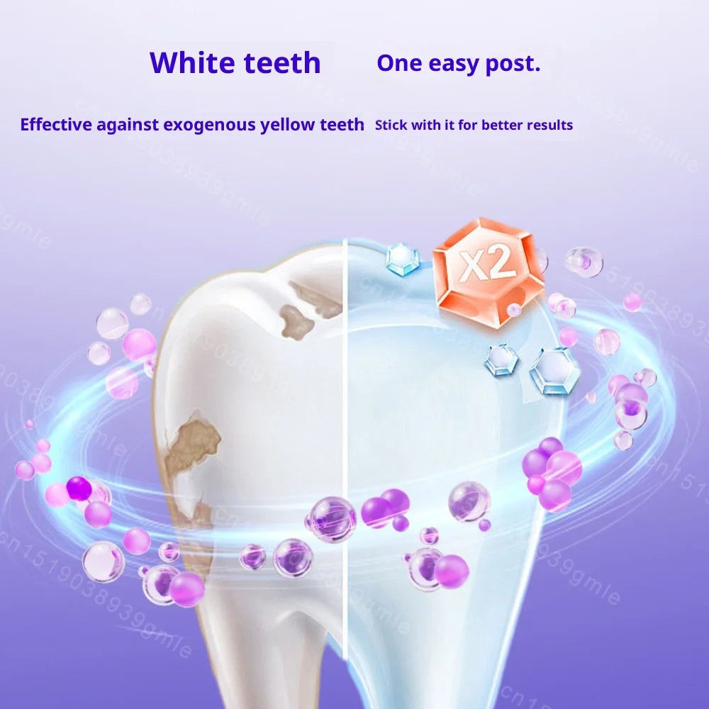 Teeth Whitening Strips Cleaning Dental Yellow Plaque Stains Removal Bleacher Restore Bright Tooth Oral Hygiene Care Stickers Gel