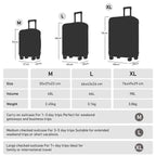 YONSLY Hardshell Suitcase 20/24/28 Inches with TSA Lock YKK Zipper 4 Silent 360° Wheels Mesh Compartment Trolley Rolling Luggage Hand Luggage Suitcase for Business Trips, Vacations, Family Journeys, and Weekend Getaways