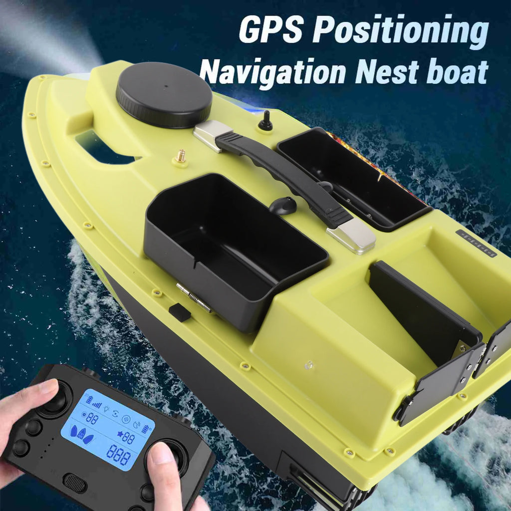 Modern GPS Fishing Bait Boat with 3 Bait Containers 12000mAh Wireless Bait Boat with Automatic Return Function Various styles
