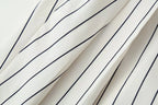 HH Women 2026 New Fashion Versatile Beige Striped Puffy Sleeve Shirt+High Waisted Loose Pleated Casual Long Pants Two Piece  Set