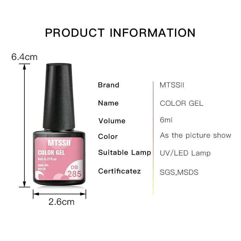 MTSSII 12pcs Gel Nail Polish Set Nude Pink Red Glitter Semi Permanent Soak Off  UV Gel Varnish Manicure Kit Nail Supplies DIY