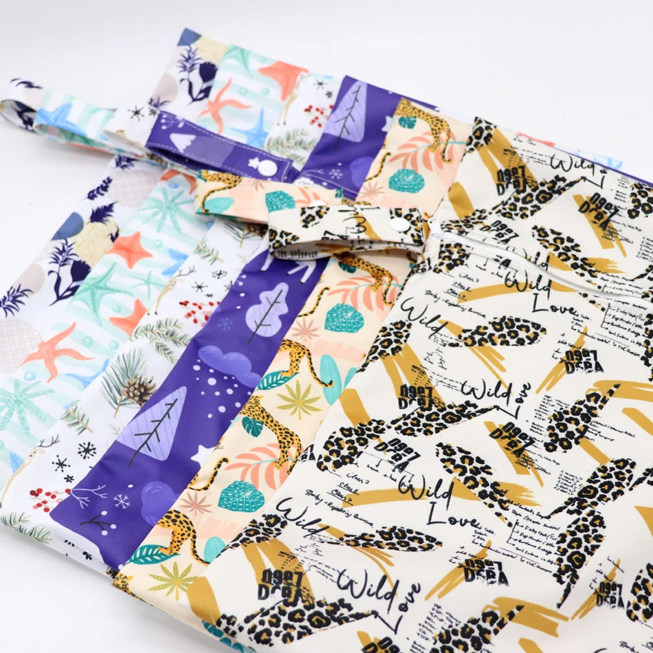 Waterproof Wet Bag Diper Bags Mummy Baby Maternity Packs Washable Zipper Diaper Caddy Organizer Dry Bag Travel Nappy Bag 30x40cm Secondary image
