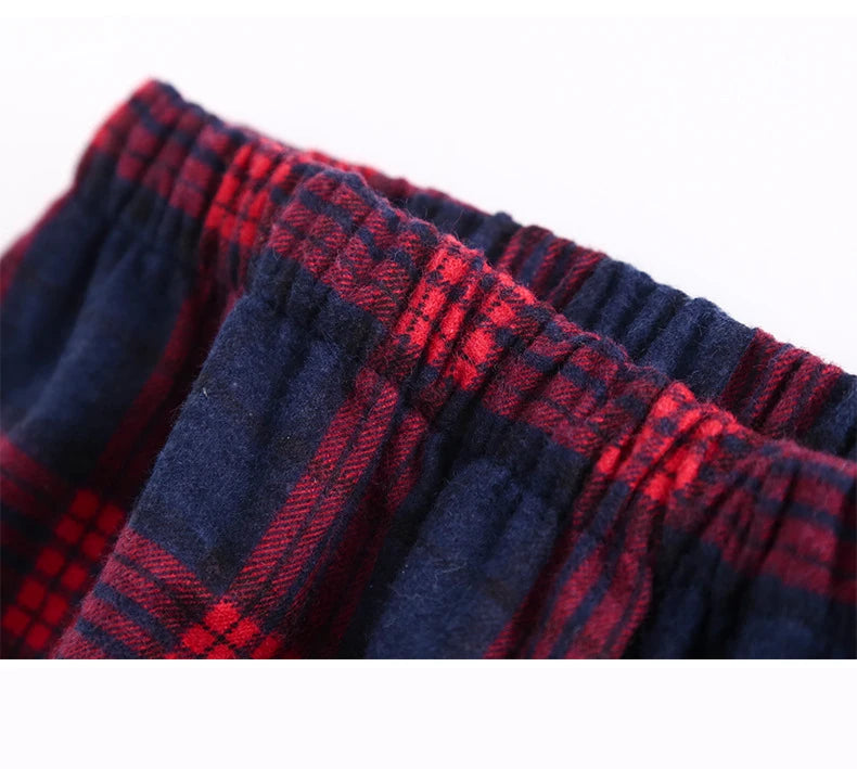 Men's Home Suits Long-sleeved Trousers Suits for Autumn and Winter Pijamas for Men Flannel Plaid Design Pajamas for Men