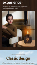 Retro Lamp Style Wireless Bluetooth Speaker with Portable FM Radio and USB Port Bluetooth 5.3 Suitable for Camping Home Decor
