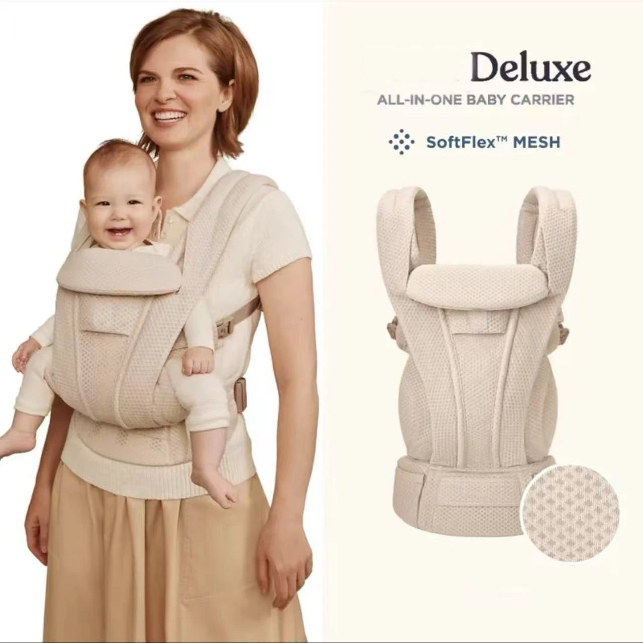 Egobaby mini Deluxe Baby Carrier Ergonomic Kangaroo Infant Kid Sling Back Front Facing Backpack Wrap Baby Bag 0-36 Months Ürün ana görseli