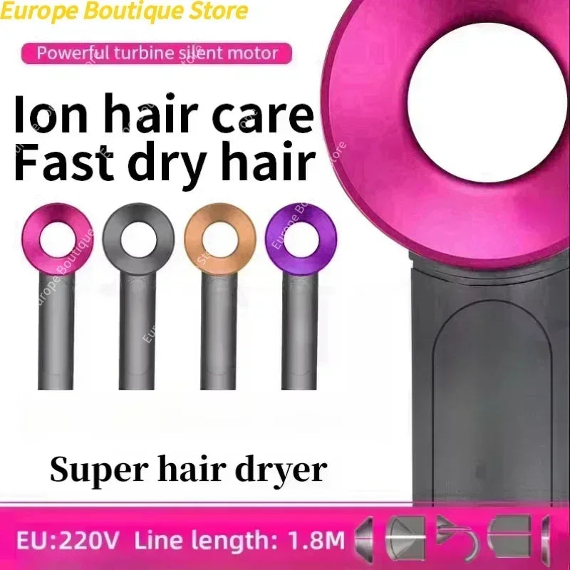 New Super Hair Dryer 220V Leafless Hair Dryer Personal Hair Care Styling Negative Ion Tool Schedule Negative Ion Electric Dryer Ürün ana görseli