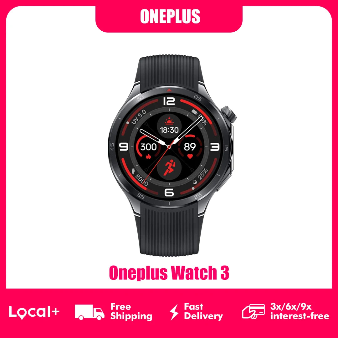 OnePlus Watch 3 46mm OPWWE251 Smartwatch 1.5" LTPO display Fast Charge 120 Hour Duration 100 Sports Modes Dual Frequency GPS Main image