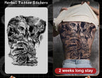 Magic Juice Ink Waterproof Tattoo Stickers Full Back Large Size Herbal Juice Temporary Tattoos Men Body Art Dragon Tiger