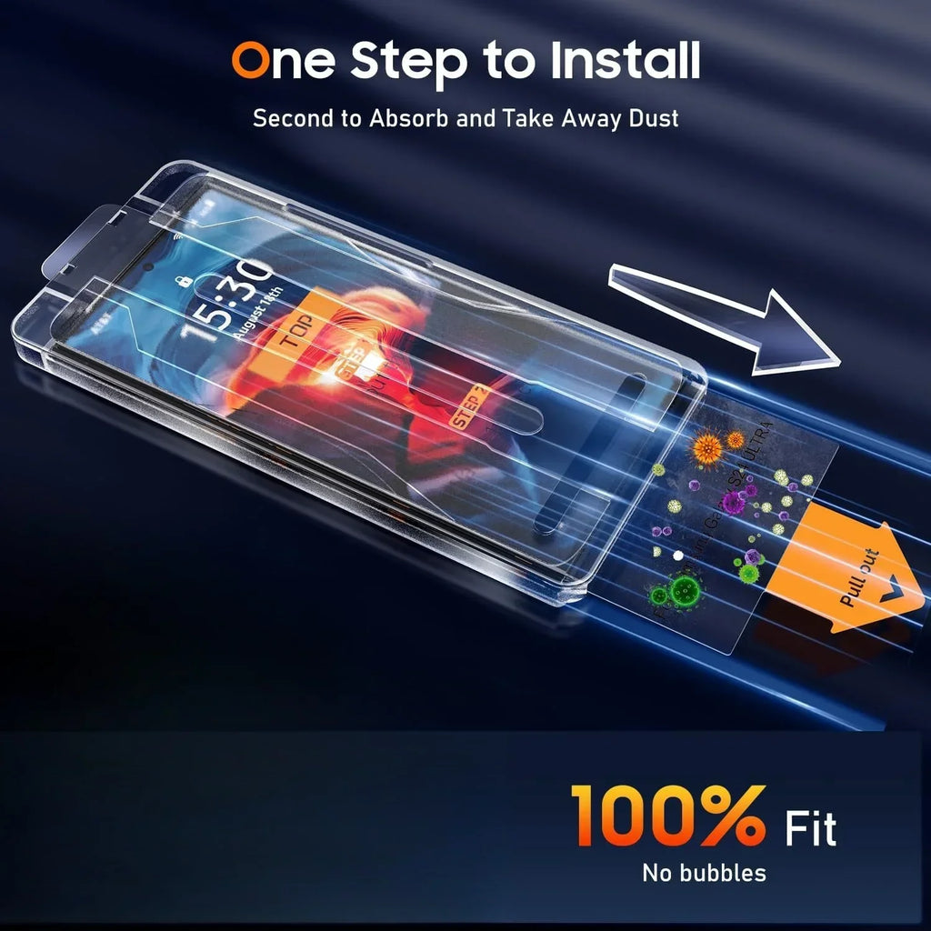 3PCS Tempered Glass For Google Pixel 10 9 Pro XL 8 8A 9a 7 7a 5G Screen Protector Fingerprint Toughened Accessories No Dust Kit