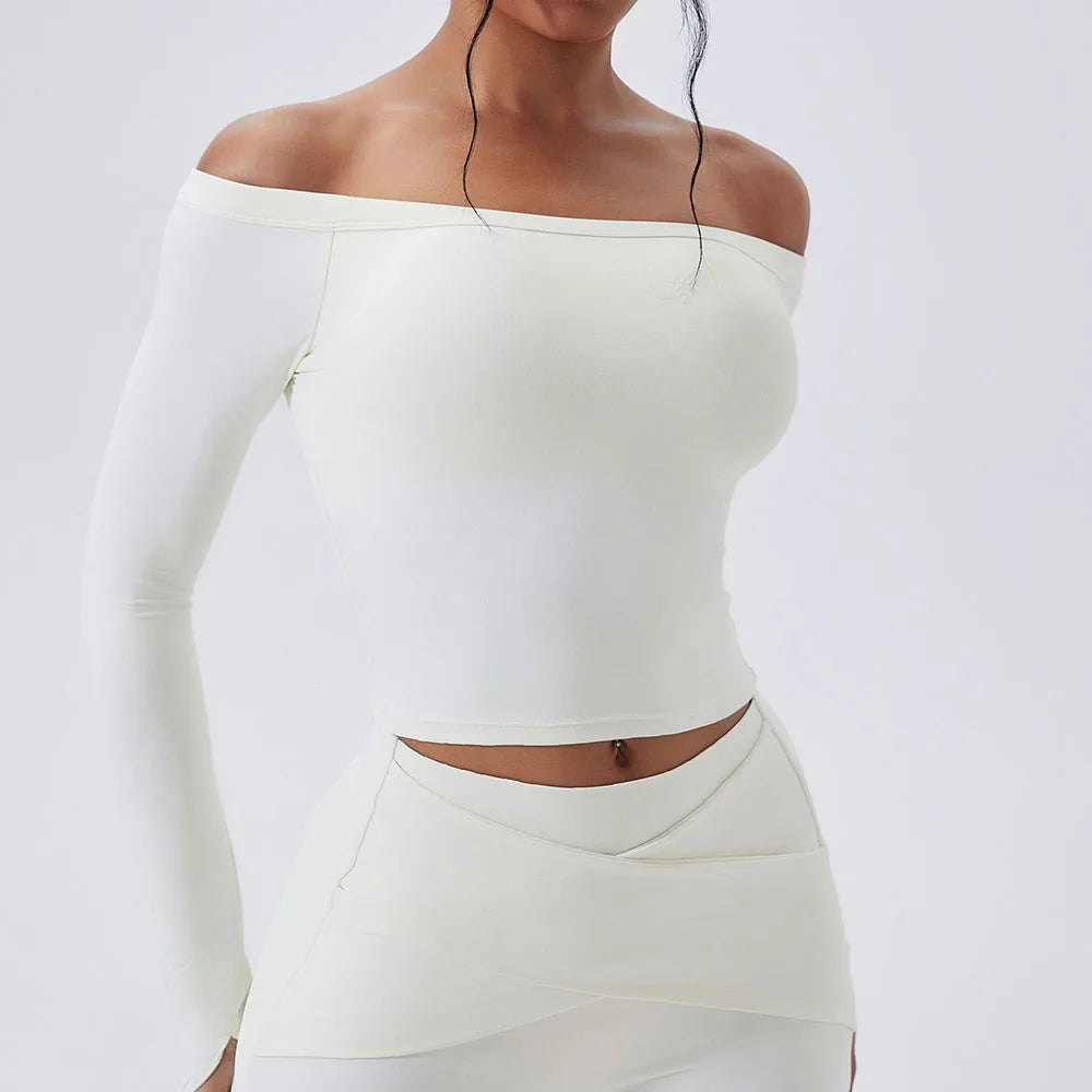 Cloud Hide SEXY Girls Yoga Shirts Long Sleeve Blouse Women Plus Size Sports Gym Fitness Top Ladies Running T-Shirt Workout Shirt