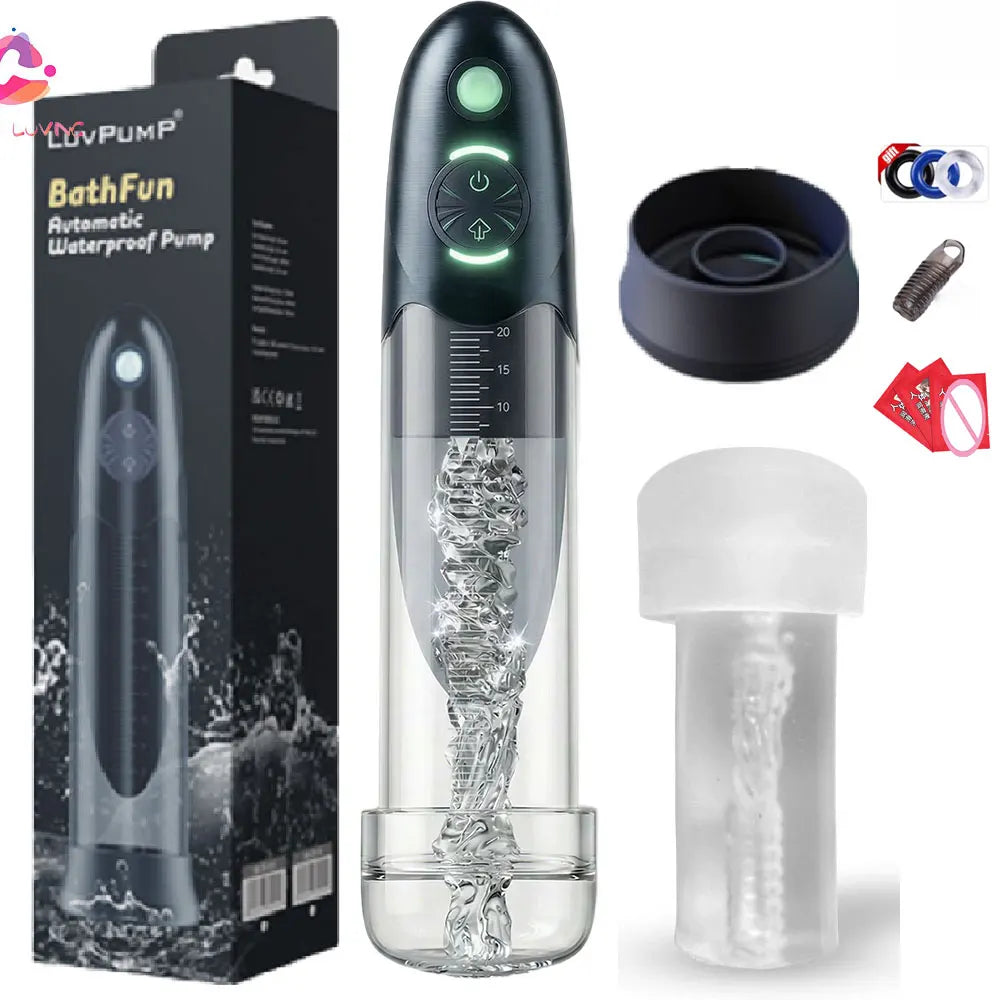 Penis Pump Penile Thicken Penis Exerciser Sex Toys for Man Electric Sextoys Dick Enlargement for Men Cock Stretch Devices