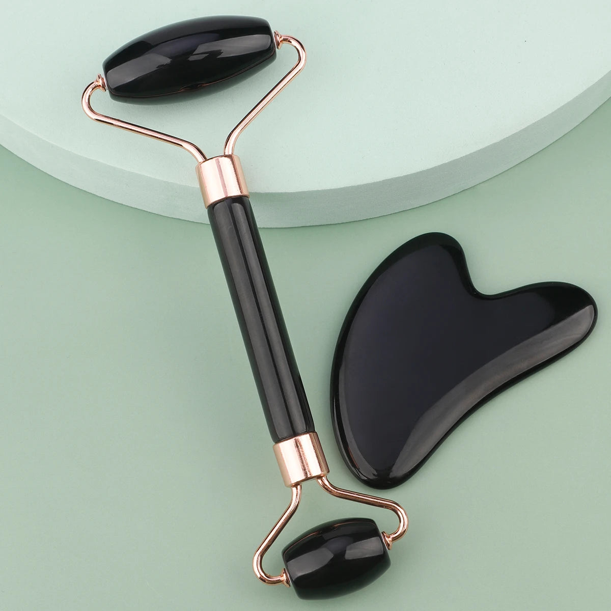 Double Chin Reducer Massage Roller Gua Sha Face Roller Facial Roller Skin Care Tools  Resin Facial Massage For Face, Eyes, Neck Ürün ana görseli