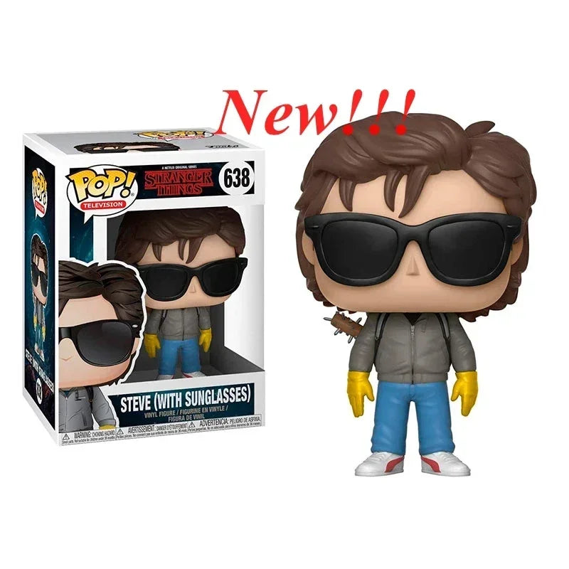 NEW!!! FUNKO POP Stranger Series #1462 Eddie #1250 Dustin Steve Robin Eleven Vinyl Action Figure Collection Models for Gifts