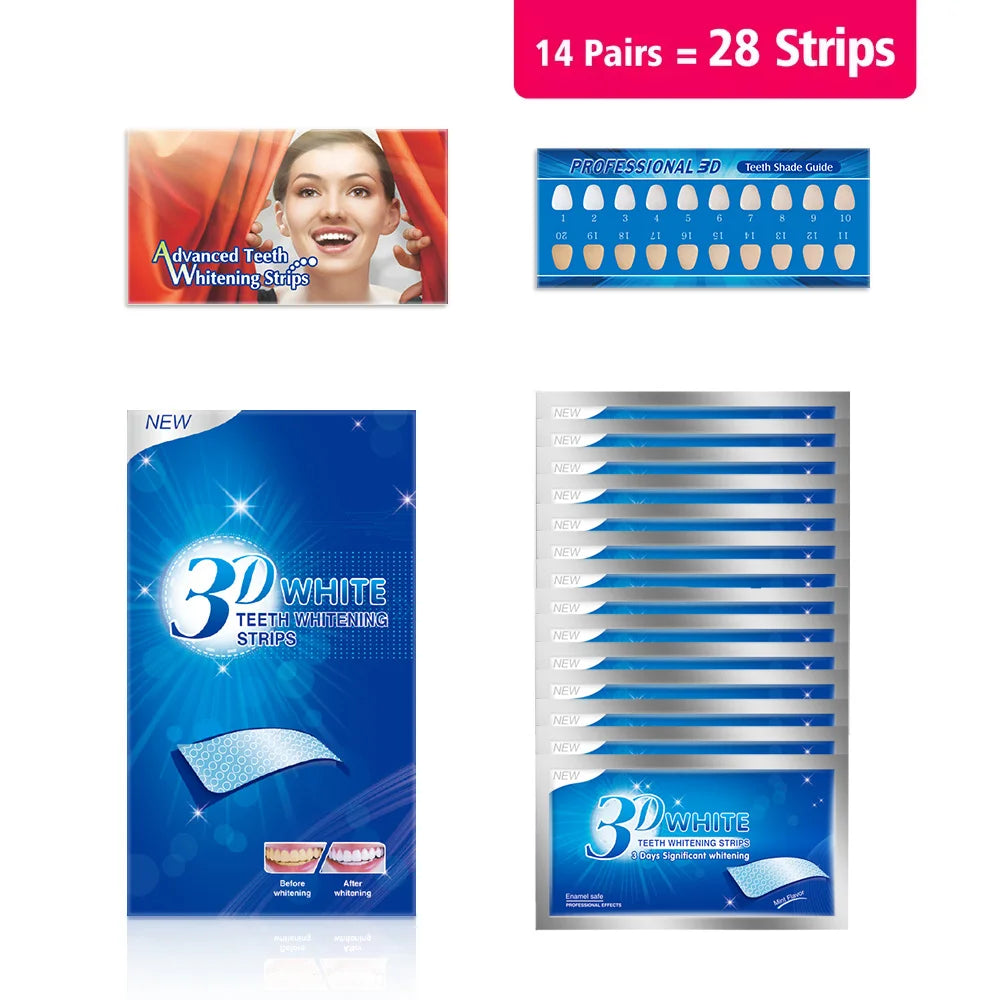 Teeth Whitening Strips White Tooth Dental Kit Oral Hygiene Care Strip for Teeth Veneers Dentist Whiten Strips 3D/5D/9D Ürün ana görseli