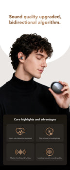 MINISO MS503 Wireless Bluetooth Earbuds AI Translation Earphones Outdoor Sports Headphones Clear Sound Headset Soft Comfortable