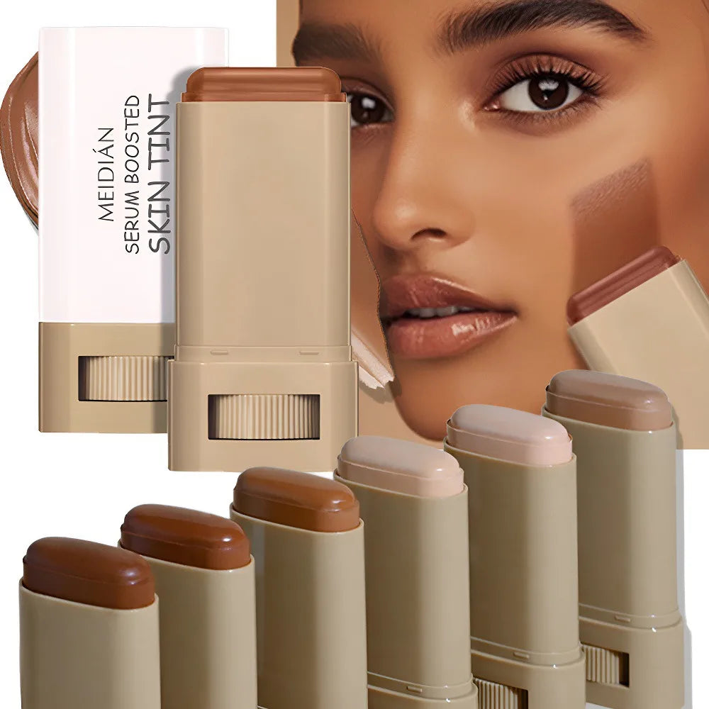 Bronze Foundation Stick Serum Boosted Skin Tint Silky Texture Moisturizing Coverage Concealer Base Even Skin Tone Makeup Ürün ana görseli