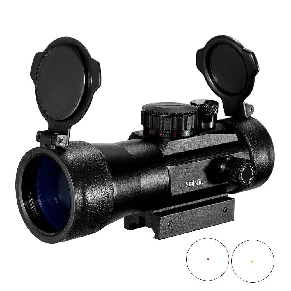 3X44 Green Red Dot Sight Scope 2X40 Red Dot 3X42 Tactical Optics Riflescope Fit 11/20mm Rail 1X40 Sight for Hunting Ürün ana görseli