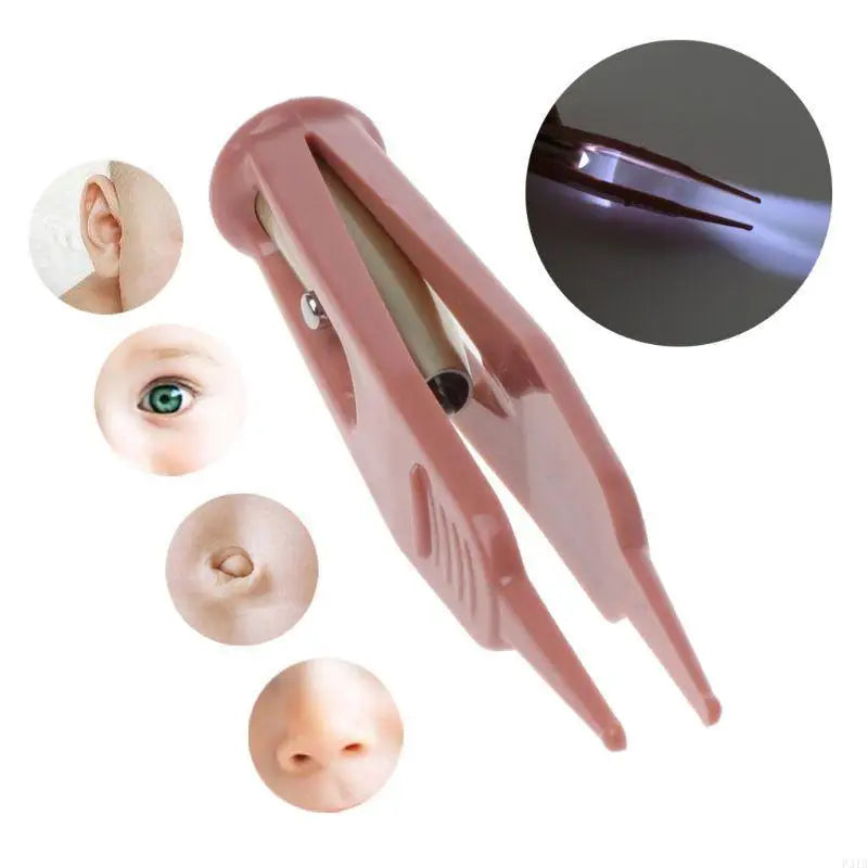 Infants Clean Tweezer Ear Nose Navel Visible Safety Tweezers Safe Forceps Cleaning Supplies for Health Care P31B