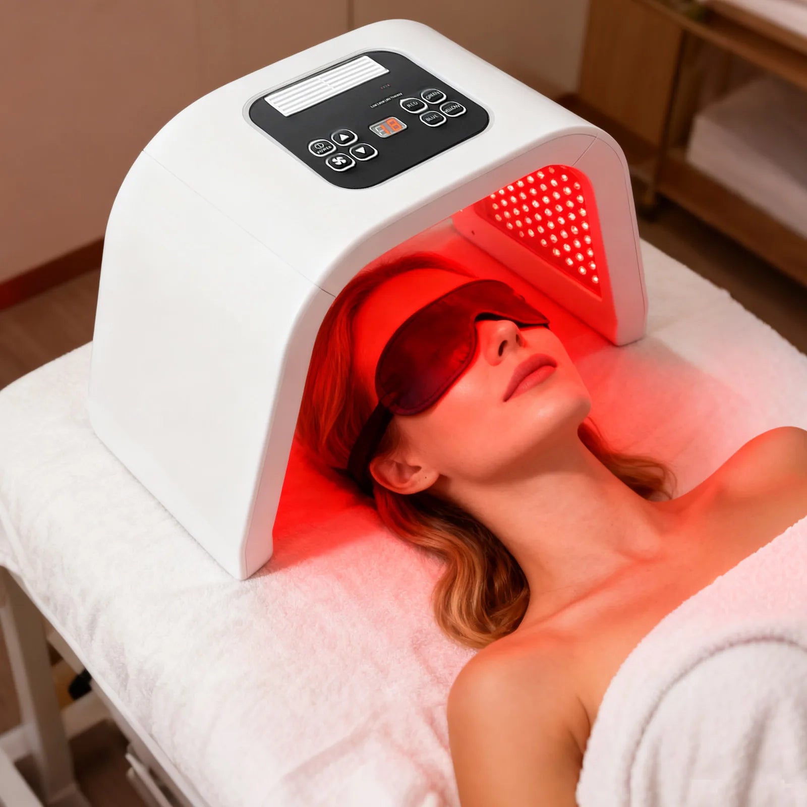 7 Colors PDT Photon Light Therapy LED Face Mask, 287 LEDs Skin Care Light Machine Facial Rejuvenation Salon Spa Beauty Equipment Ürün ana görseli