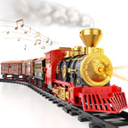 Electric train toy set, car, railway, steam locomotive engine, die-casting model, educational game, children's and boys' toys