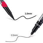 1/6 PCS Permanent Marker Pen Manga Drawing Markers Black Blue Red Waterproof Ink Sketch Pens Stationery Art School Supplies