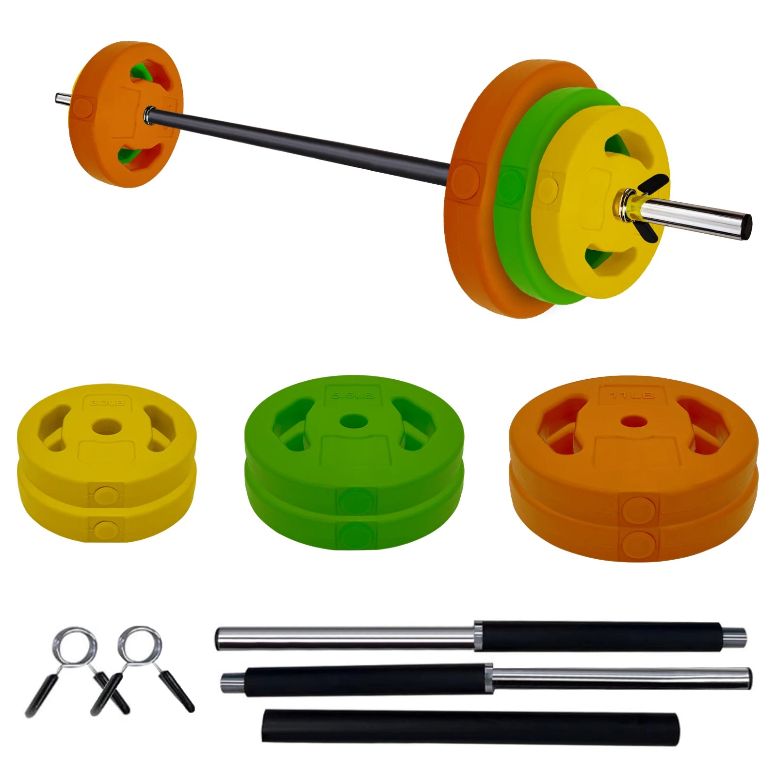 Adjustable Barbell Weight Set, 40lb /20kg Adjustable Free Weights for Home and Gym Workout Strength Training Ürün ana görseli